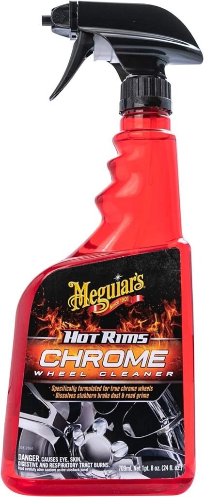 Meguiars G19124 Hot Rims Chrome Wheel Cleaner - 24 Oz Spray Bottle