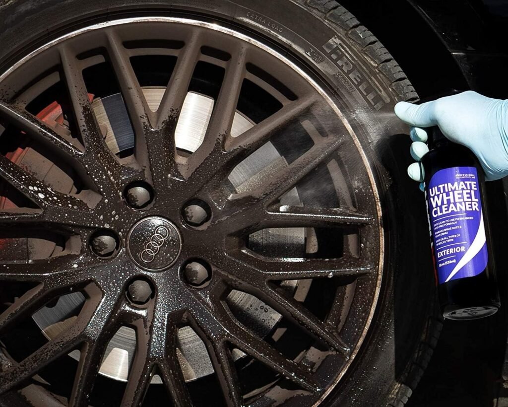 Carfidant Wheel Cleaner Gallon - Tire, Rim  Brake Dust Cleaner - Safe for All Wheel Types - 128 fl oz
