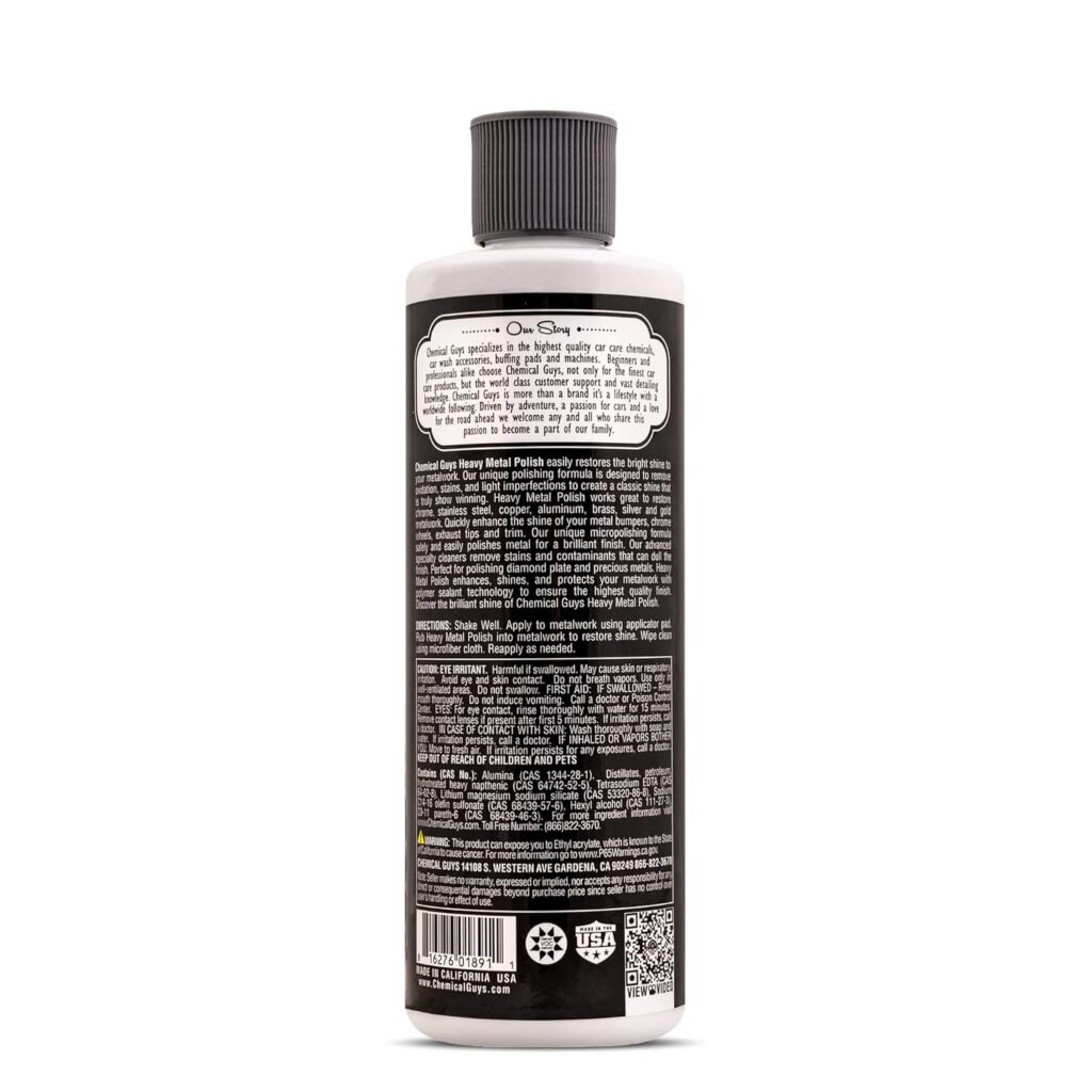 Chemical Guys SPI_402_16, Heavy Metal Polish Restorer and Protectant, (Safe for Cars, Trucks, SUVs, RVs, Motorcycles, and More) 16 fl oz