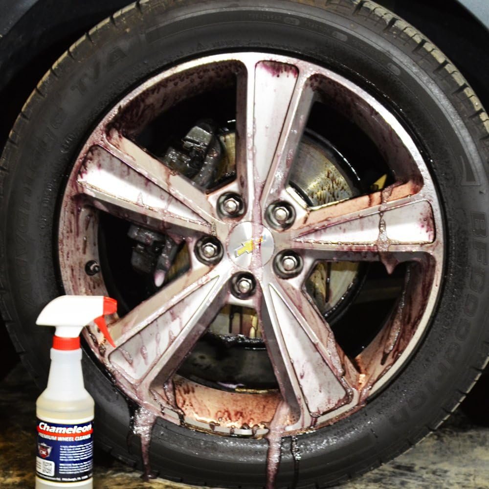 Detail King Chameleon Car Rim  Wheel Cleaner Spray for All Wheels (Aluminum, Chrome, and More) | Scrub-Less - pH Balanced - Acid Free - 16 oz