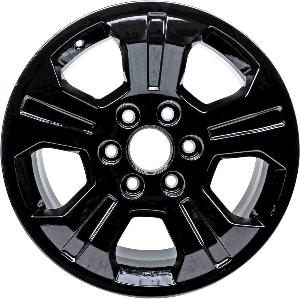 Factory Wheel Replacement New 18x8.5 18 Inch Gloss Black Aluminum Alloy Wheel Rim for Chevrolet Chevy Silverado 1500 Year 2014-2018 | ALY05647U45N | Direct Fit - OE Stock Specs