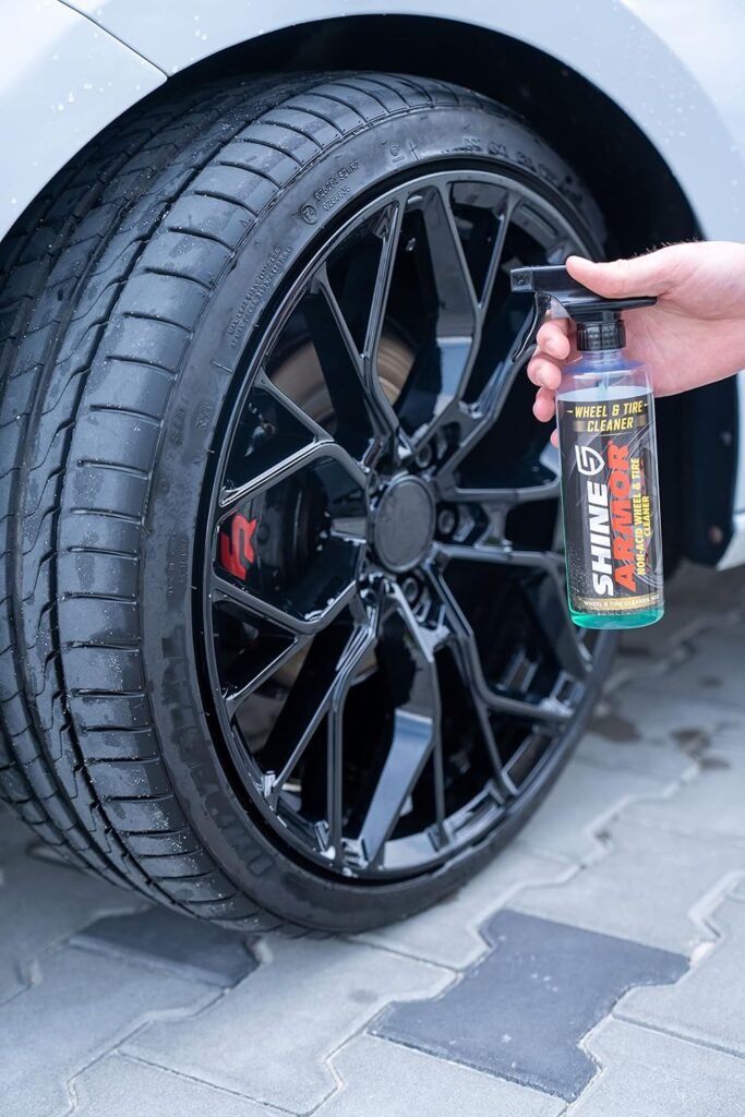 SHINE ARMOR Wheel Cleaner Tire Shine Spray for Car Detailing | Rim Cleaner  Brake Dust Remover Safe for Chrome Alloy Painted Powder Coated Wheels | Magnum Wheel Wash 16 Fl Oz