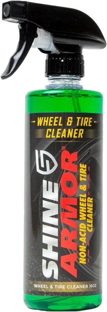 SHINE ARMOR Wheel Cleaner Tire Shine Spray for Car Detailing | Rim Cleaner  Brake Dust Remover Safe for Chrome Alloy Painted Powder Coated Wheels | Magnum Wheel Wash 16 Fl Oz