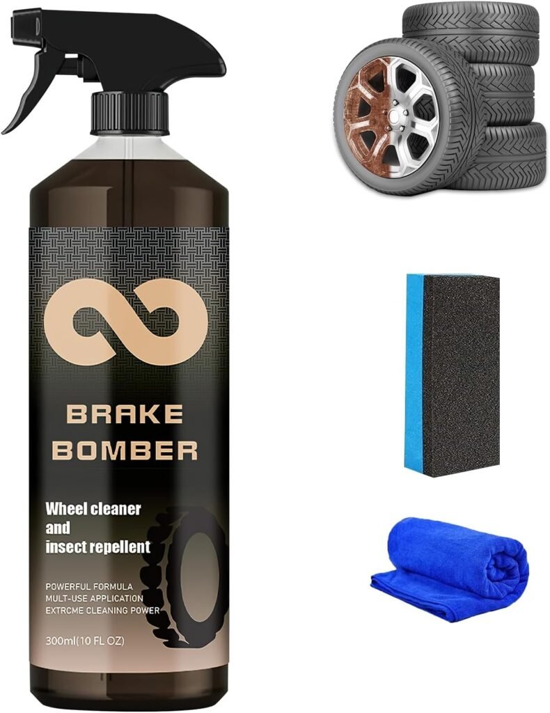 300ML Brake Bomber Wheel Cleaner,Perfect for Cleaning Wheels and Tires,Non-Acid Truck  Car Wheel Cleaner,Rim Cleaner  Brake Dust Remover,Safe on Alloy,Chrome,and Painted Wheels