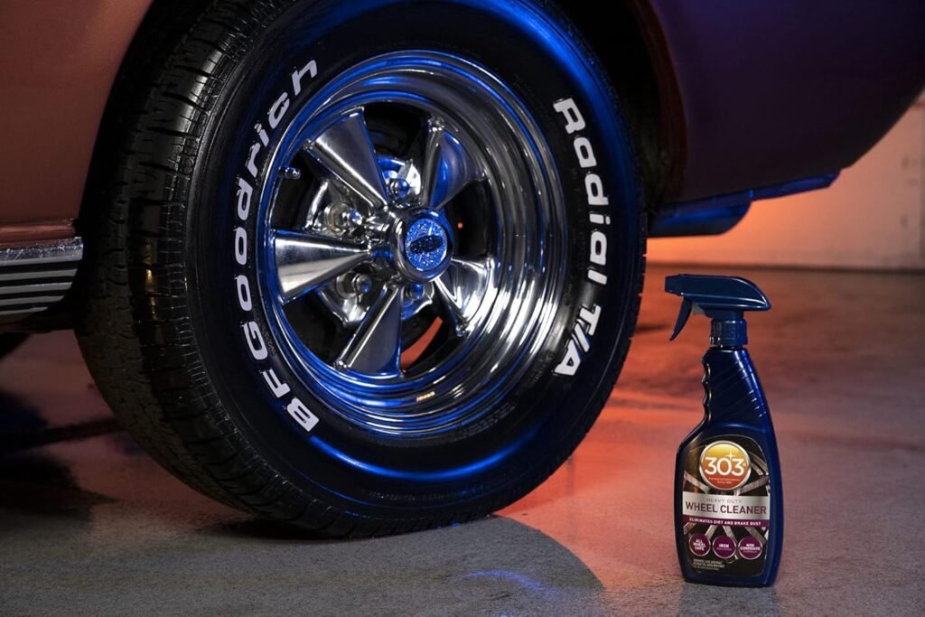 303 Products Heavy Duty Wheel Cleaner - Rim Cleaner for Car - Brake Dust Remover - All Wheel Safe - Iron Indicating Formula - Non Corrosive Formula, 15.5 fl. oz. (30597CSR) Packaging May Vary